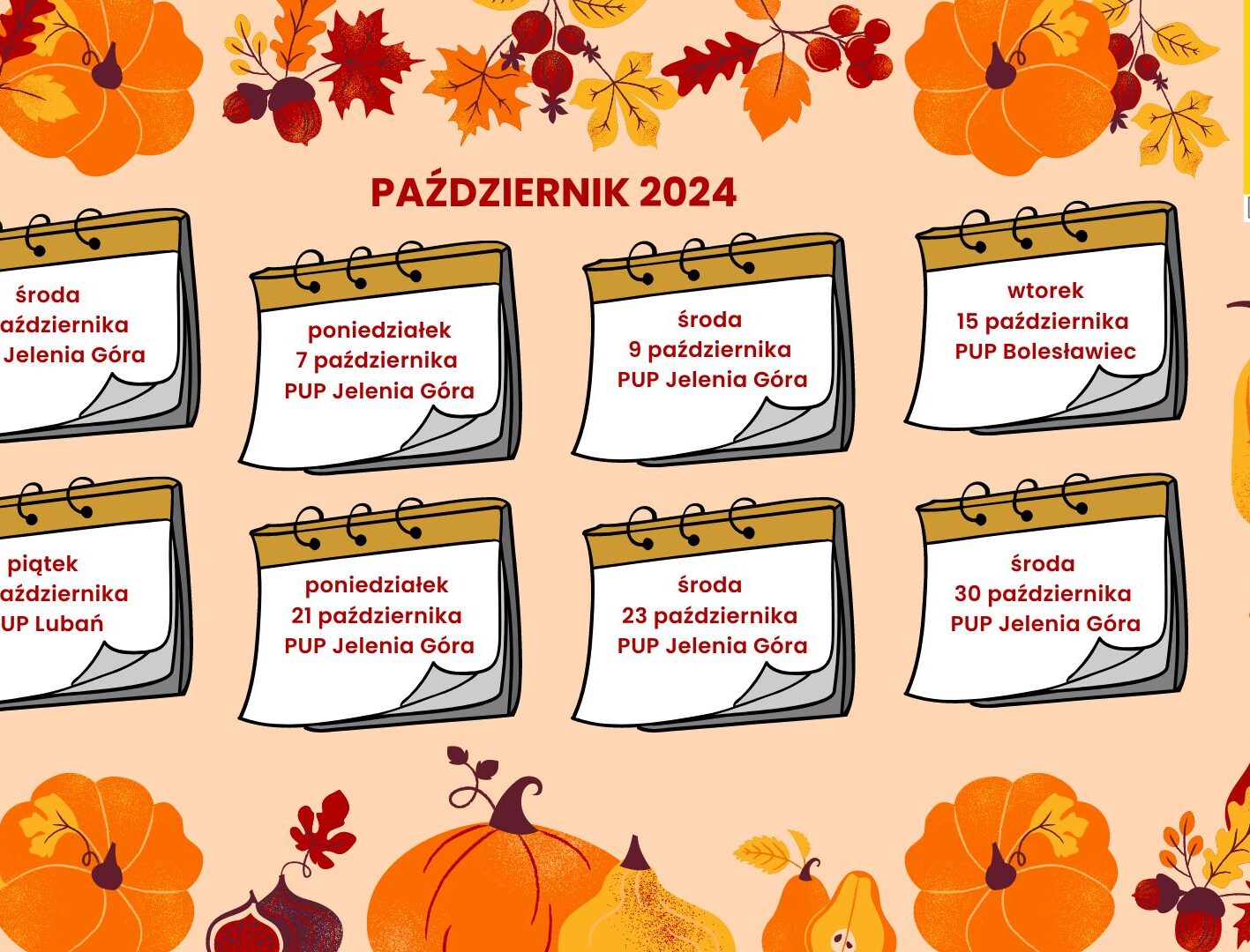 Październik w Powiatowych Urzędach Pracy w subregionie jeleniogórskim