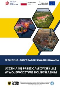 Okładka publikacji "Społeczno-gospodarcze uwarunkowania uczenia się przez całe życie w województwie dolnośląskim".